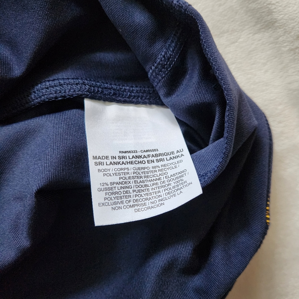 Nike Dri Fit Maize & Blue University of Michigan Wolverines Athletic Leggings XL - Picture 3 of 5